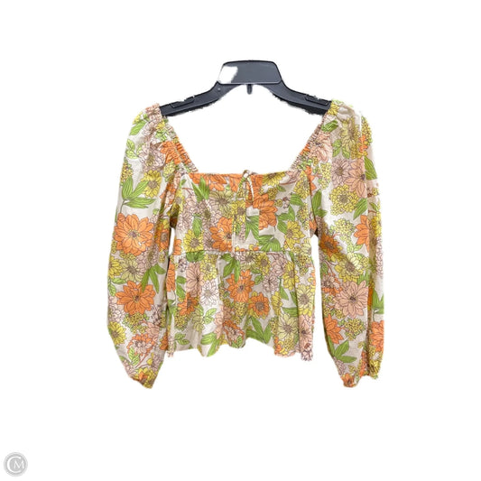 Top Long Sleeve By J. Crew In Floral Print, Size: 2