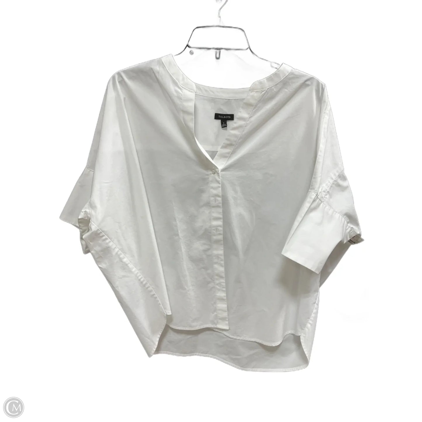 Top Short Sleeve By Talbots In White, Size: S