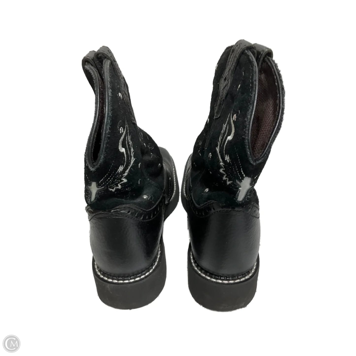 Boots Western By Justin In Black, Size: 8