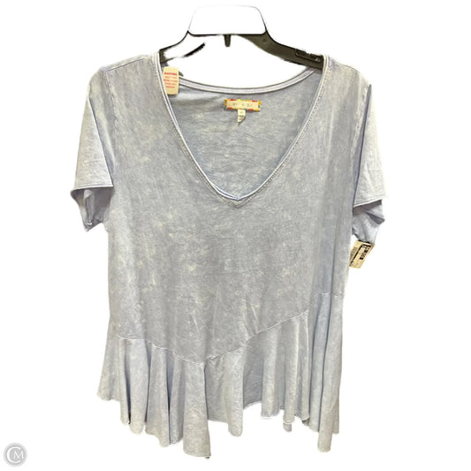 Top Short Sleeve By Eri + Ali In Blue, Size: M