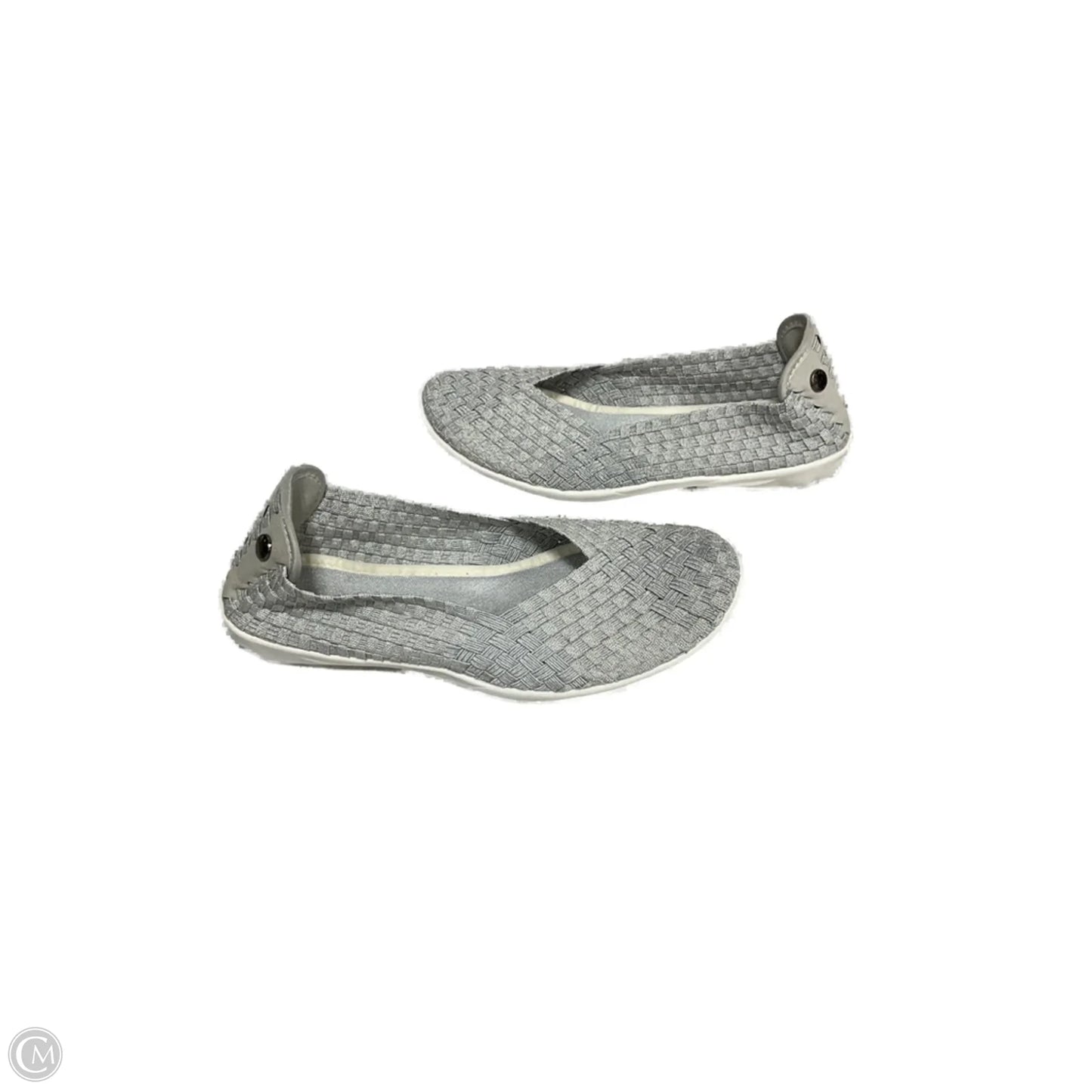 Shoes Flats By Bernie Mev In Silver, Size: 8.5