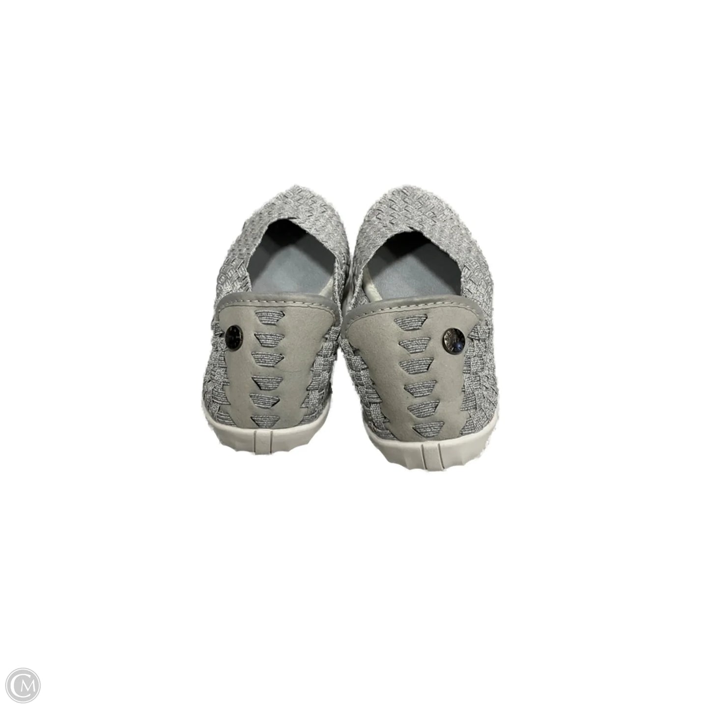 Shoes Flats By Bernie Mev In Silver, Size: 8.5