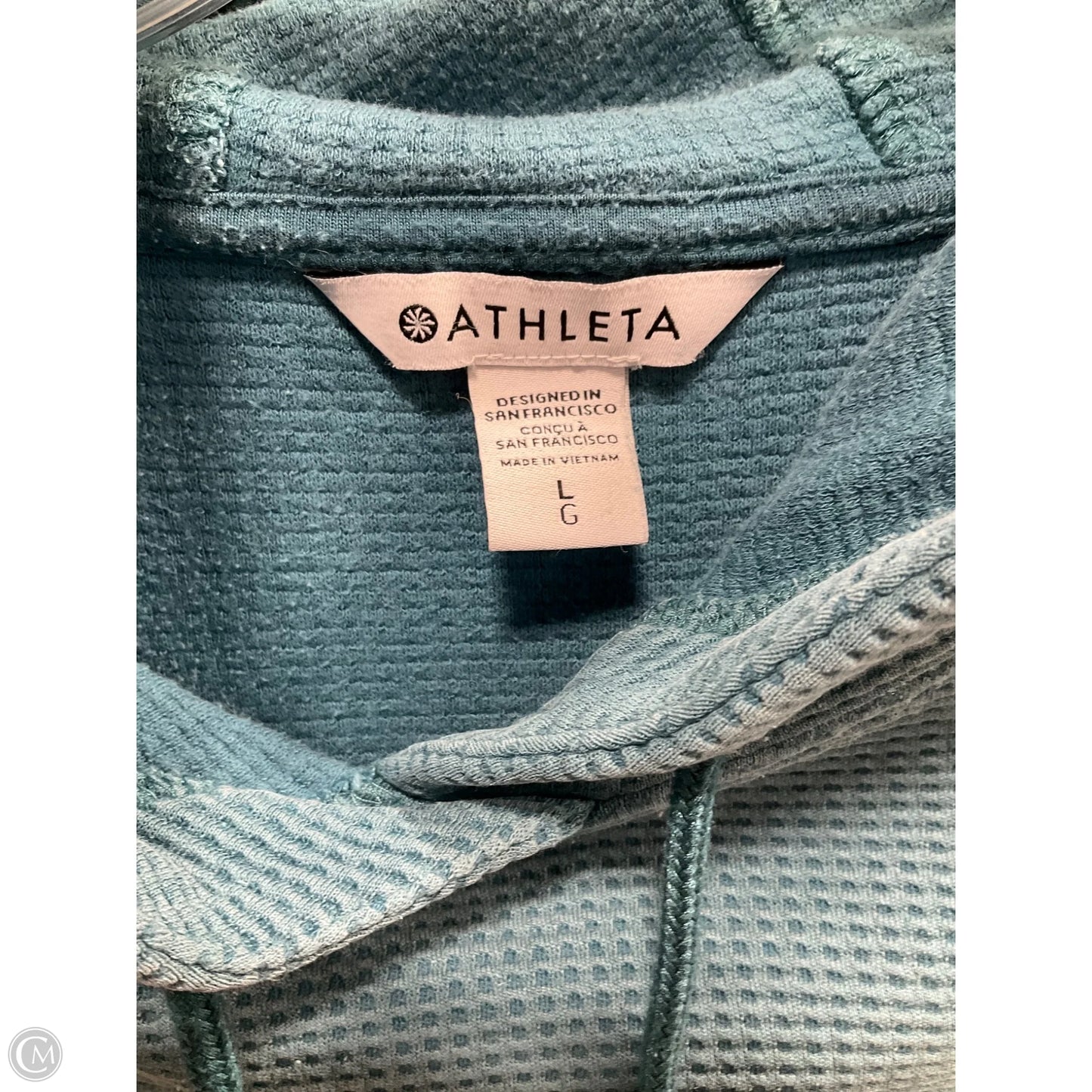 Athletic Top Long Sleeve Hoodie By Athleta In Blue, Size: L