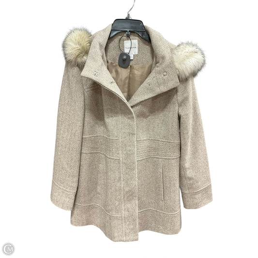Coat Wool By Croft And Barrow In Beige, Size: L