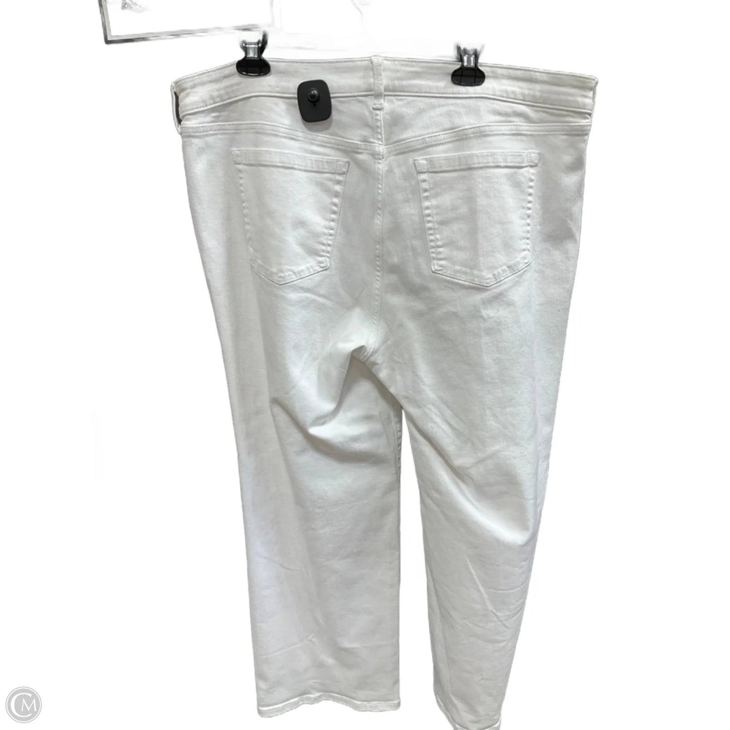Jeans Wide Leg By Torrid In White Denim, Size: 18