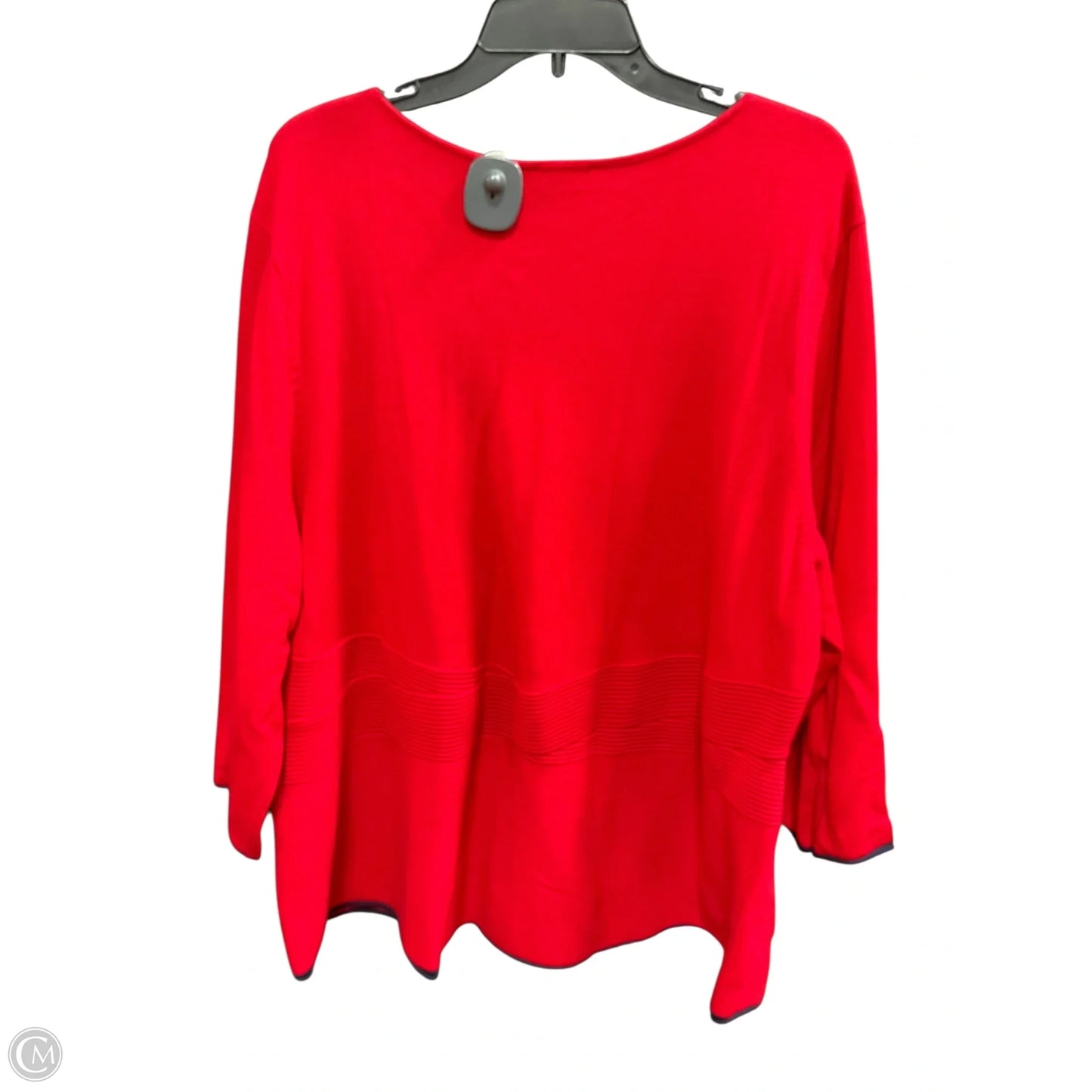 Top 3/4 Sleeve By Talbots In Red, Size: 3x