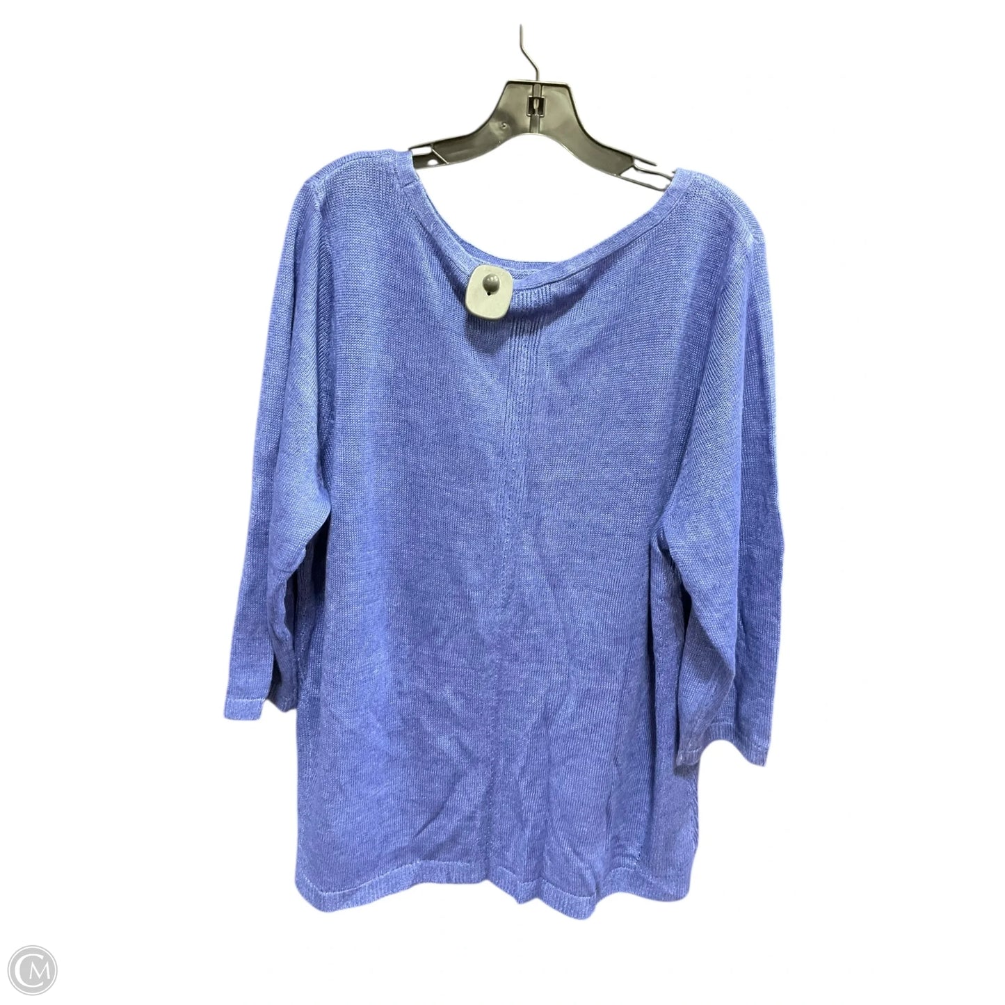 Top 3/4 Sleeve By Talbots In Blue, Size: 3x