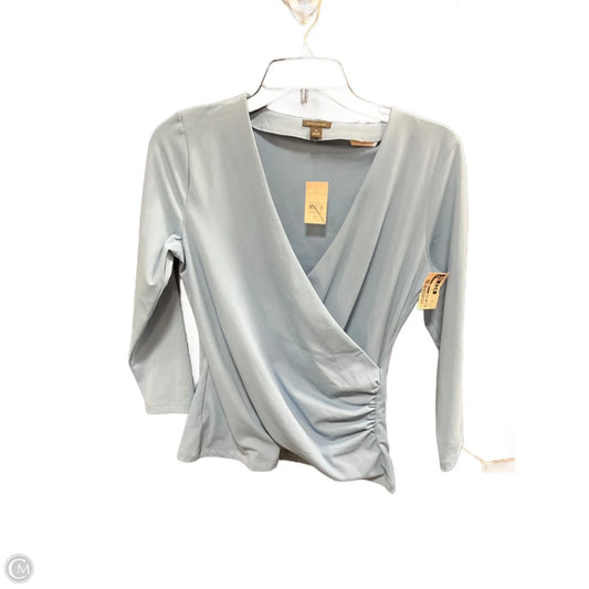 Top 3/4 Sleeve By Ann Taylor In Blue, Size: Xs