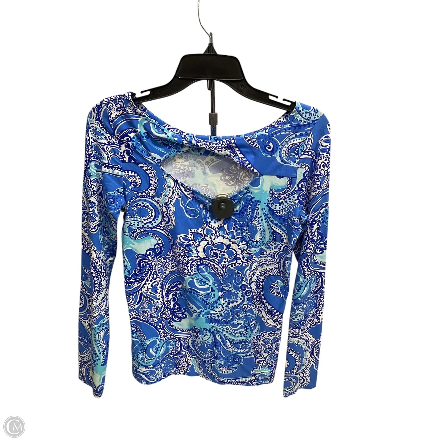 Top Long Sleeve Designer By Lilly Pulitzer In Blue, Size: S