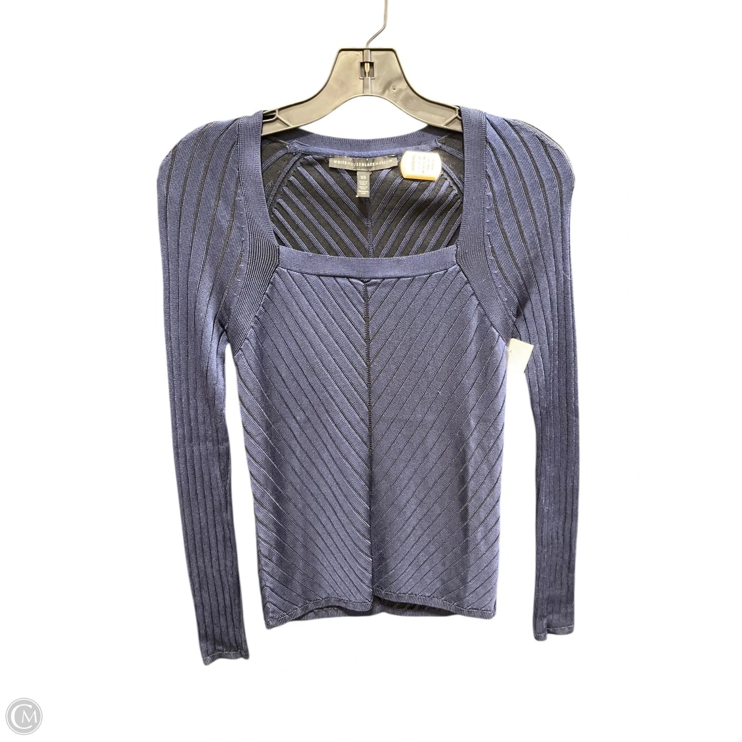 Top Long Sleeve By White House Black Market In Blue, Size: Xs