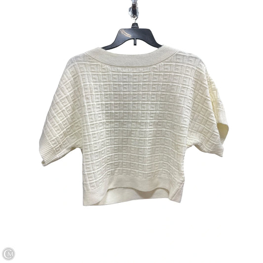 Sweater Short Sleeve By Ellen Tracy In White, Size: M