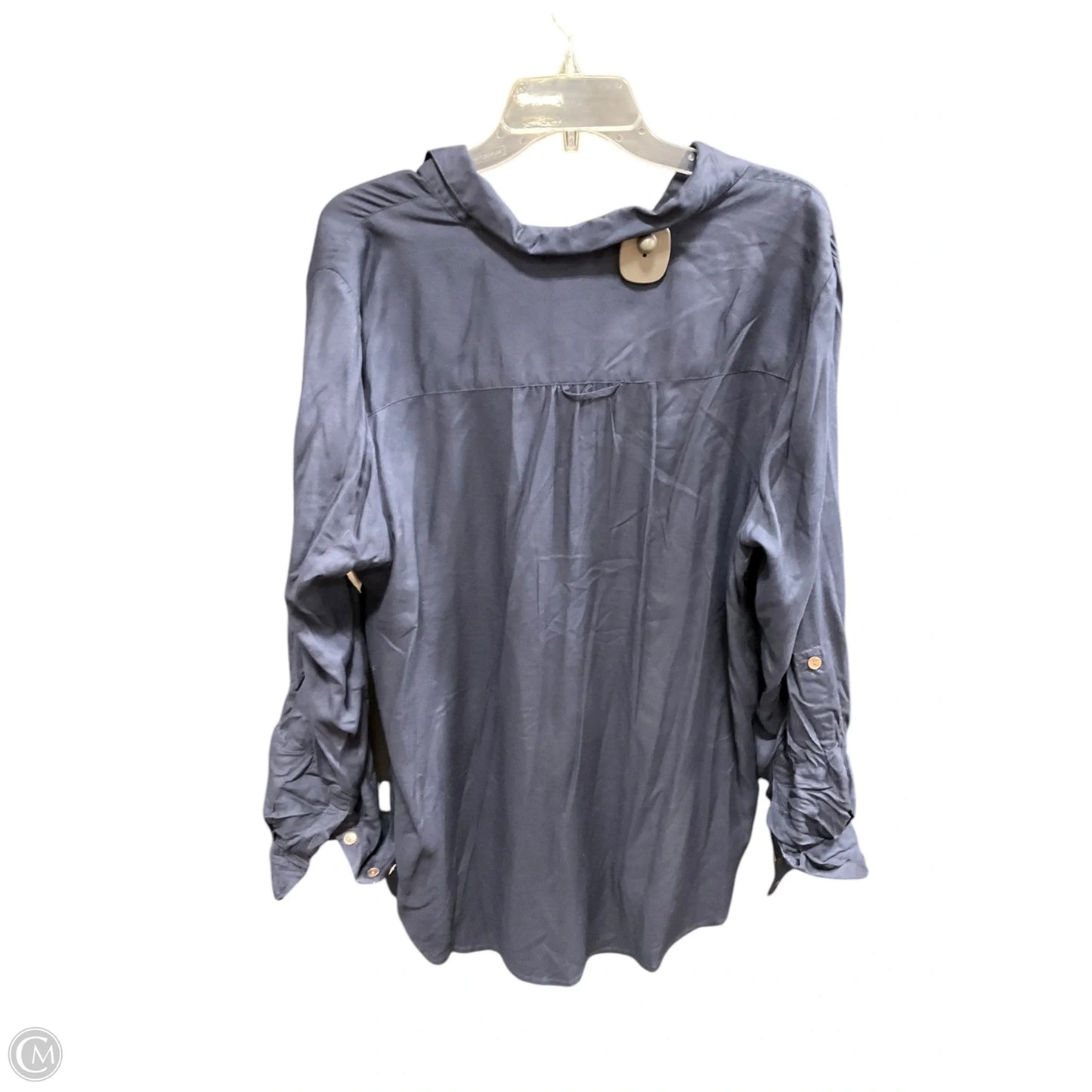 Blouse Long Sleeve By Style And Company In Navy, Size: 2x