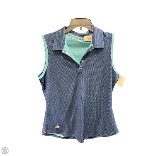 Athletic Tank Top By Adidas In Blue, Size: L
