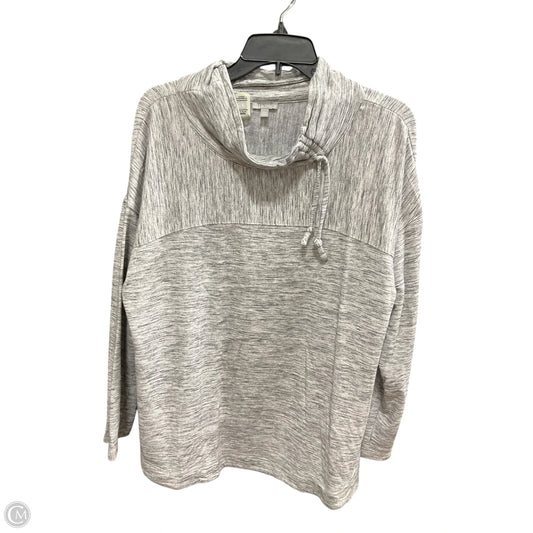 Top Long Sleeve By Talbots In Grey, Size: Xl
