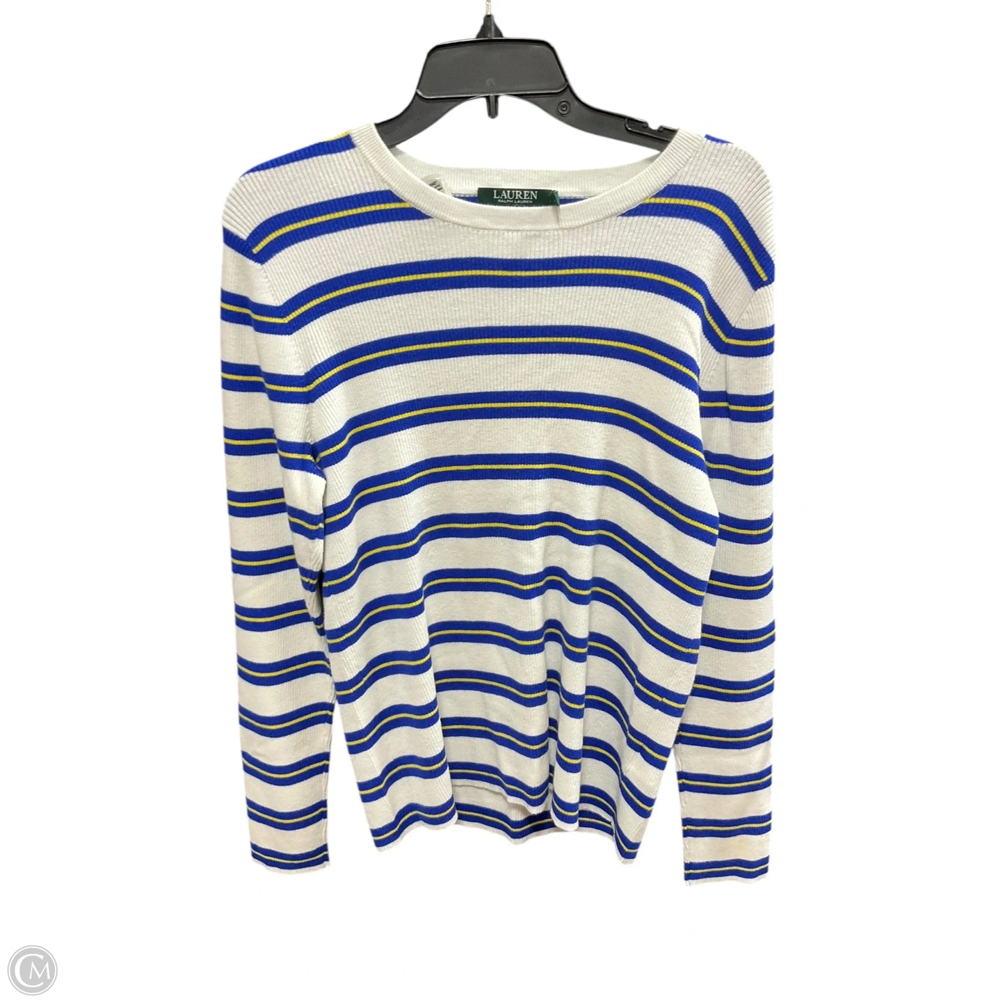 Top Long Sleeve By Lauren By Ralph Lauren In Striped Pattern, Size: Xl