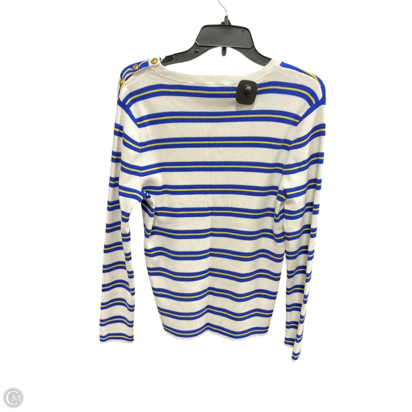 Top Long Sleeve By Lauren By Ralph Lauren In Striped Pattern, Size: Xl