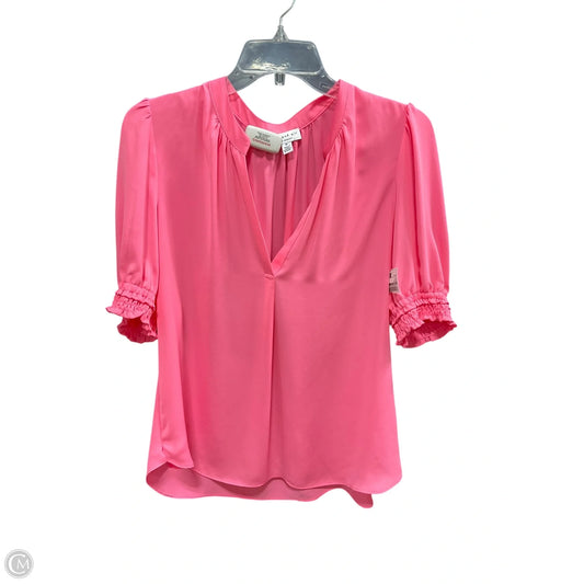 Top Short Sleeve By Current Air In Pink, Size: M