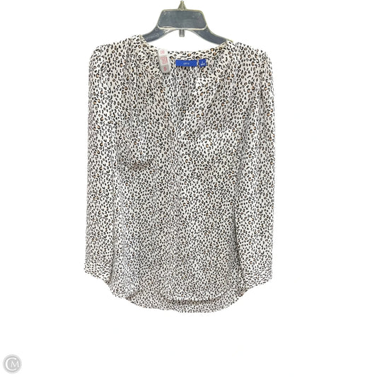 Blouse Long Sleeve By Apt 9 In Animal Print, Size: S
