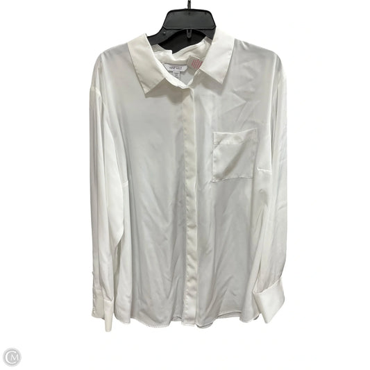 Blouse Long Sleeve By Nine West In White, Size: 2x