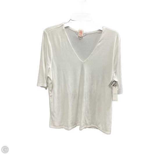 Top Short Sleeve By Liverpool In White, Size: 1x