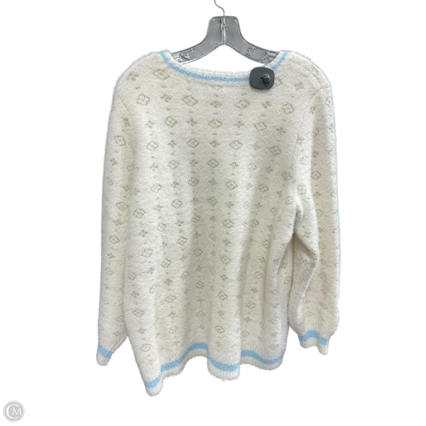 Sweater By Torrid In Blue & White, Size: Xxl