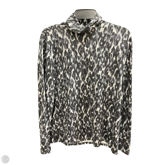 Top Long Sleeve Basic By Loft In Animal Print, Size: Xl