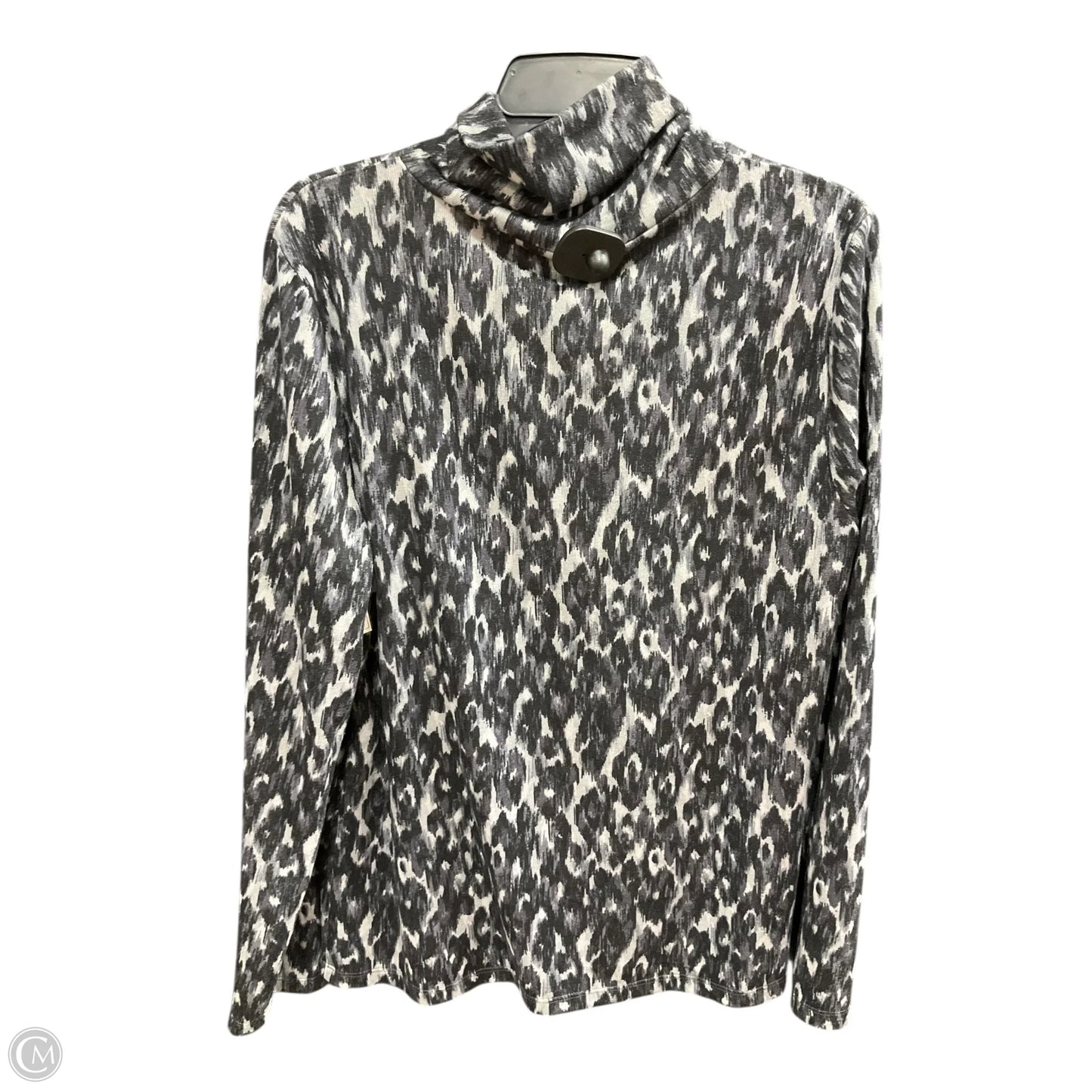 Top Long Sleeve Basic By Loft In Animal Print, Size: Xl