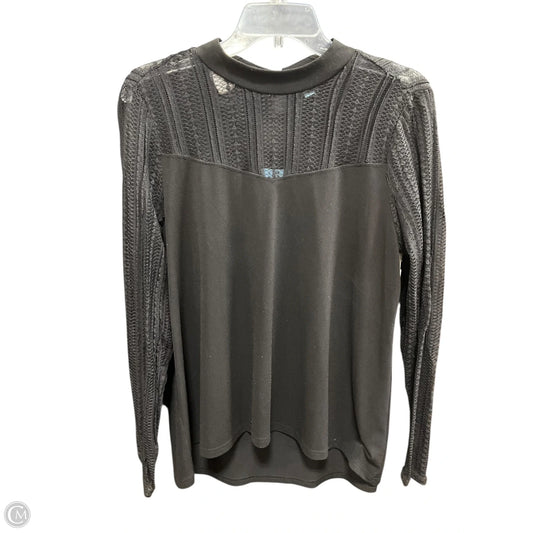 Top Long Sleeve By Cece In Black, Size: L