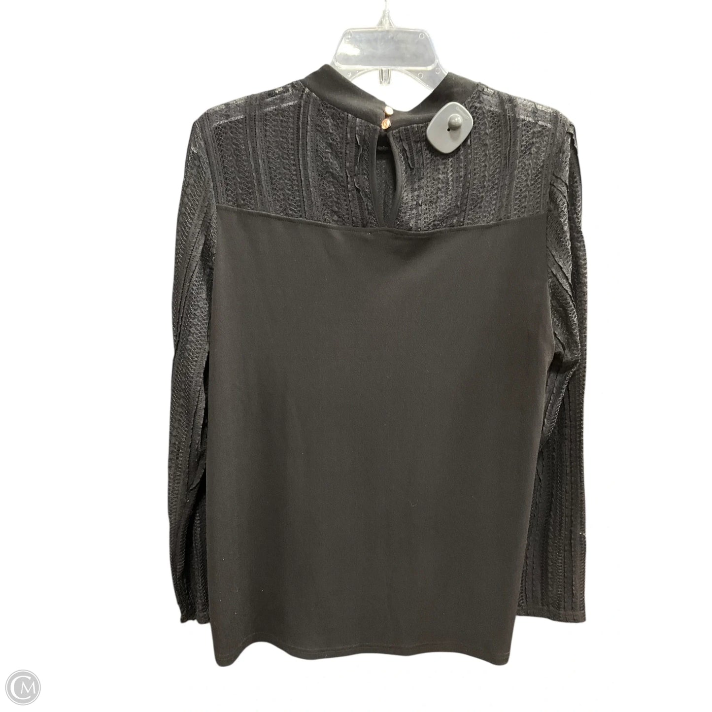 Top Long Sleeve By Cece In Black, Size: L