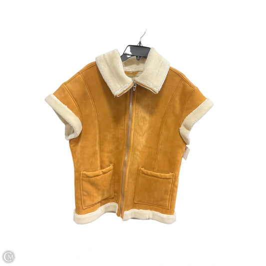 Vest Faux Fur & Sherpa By Blanknyc In Tan & White, Size: S