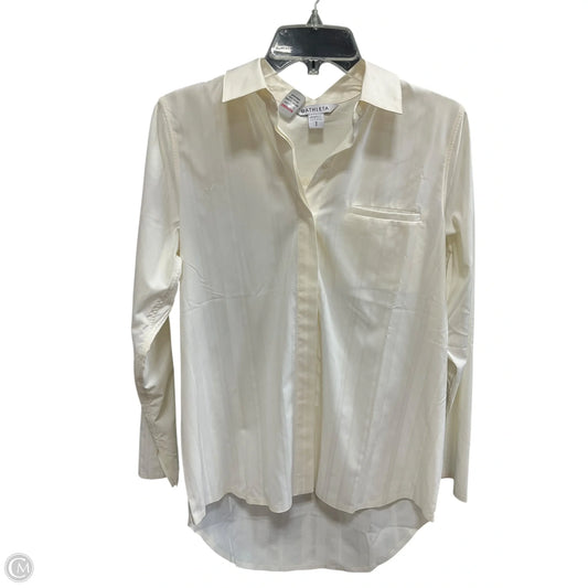 Blouse Long Sleeve By Athleta In Cream, Size: S