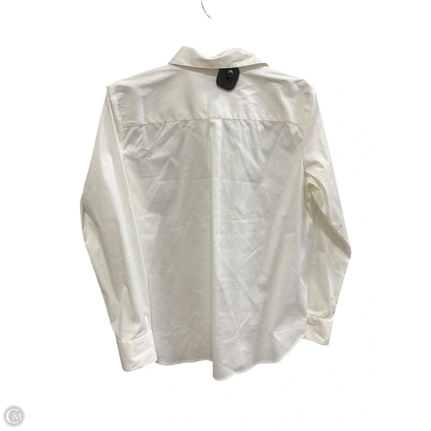 Blouse Long Sleeve By Ann Taylor In White, Size: M