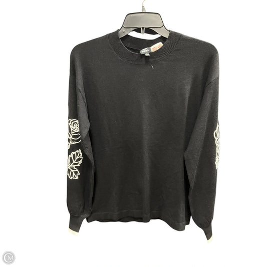 Top Long Sleeve By Bobeau In Black, Size: S