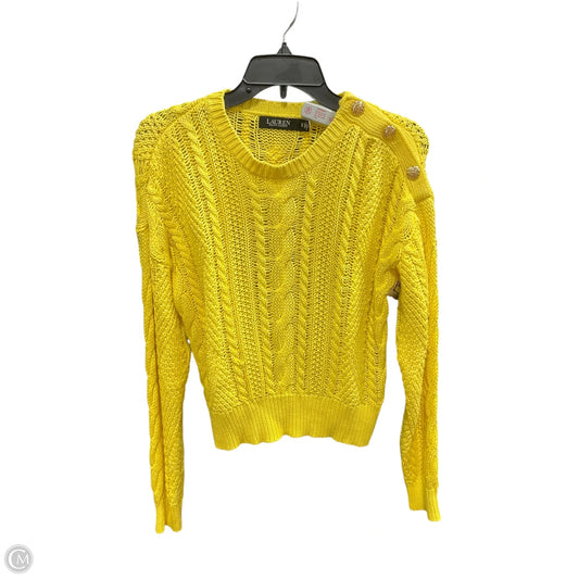 Sweater By Lauren By Ralph Lauren In Yellow, Size: S