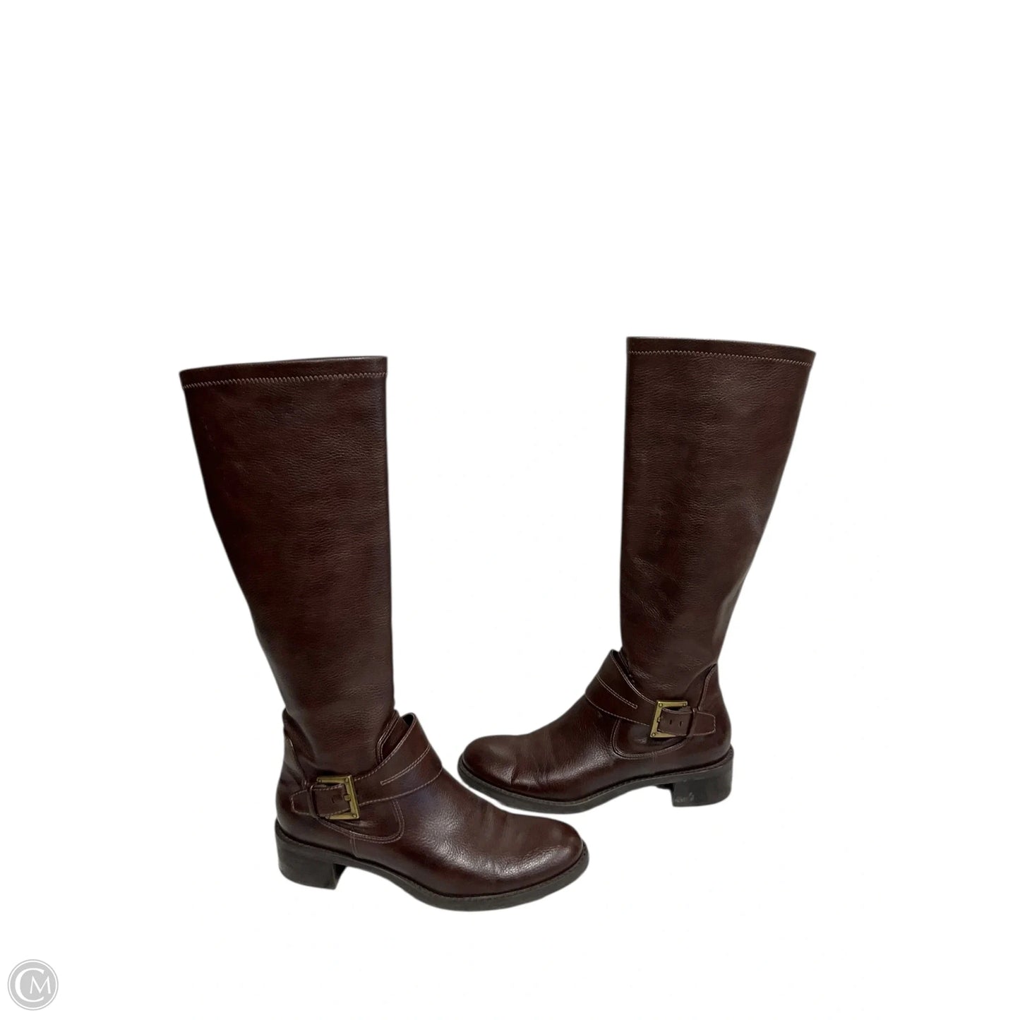 Boots Knee Heels By Franco Sarto In Brown, Size: 8.5