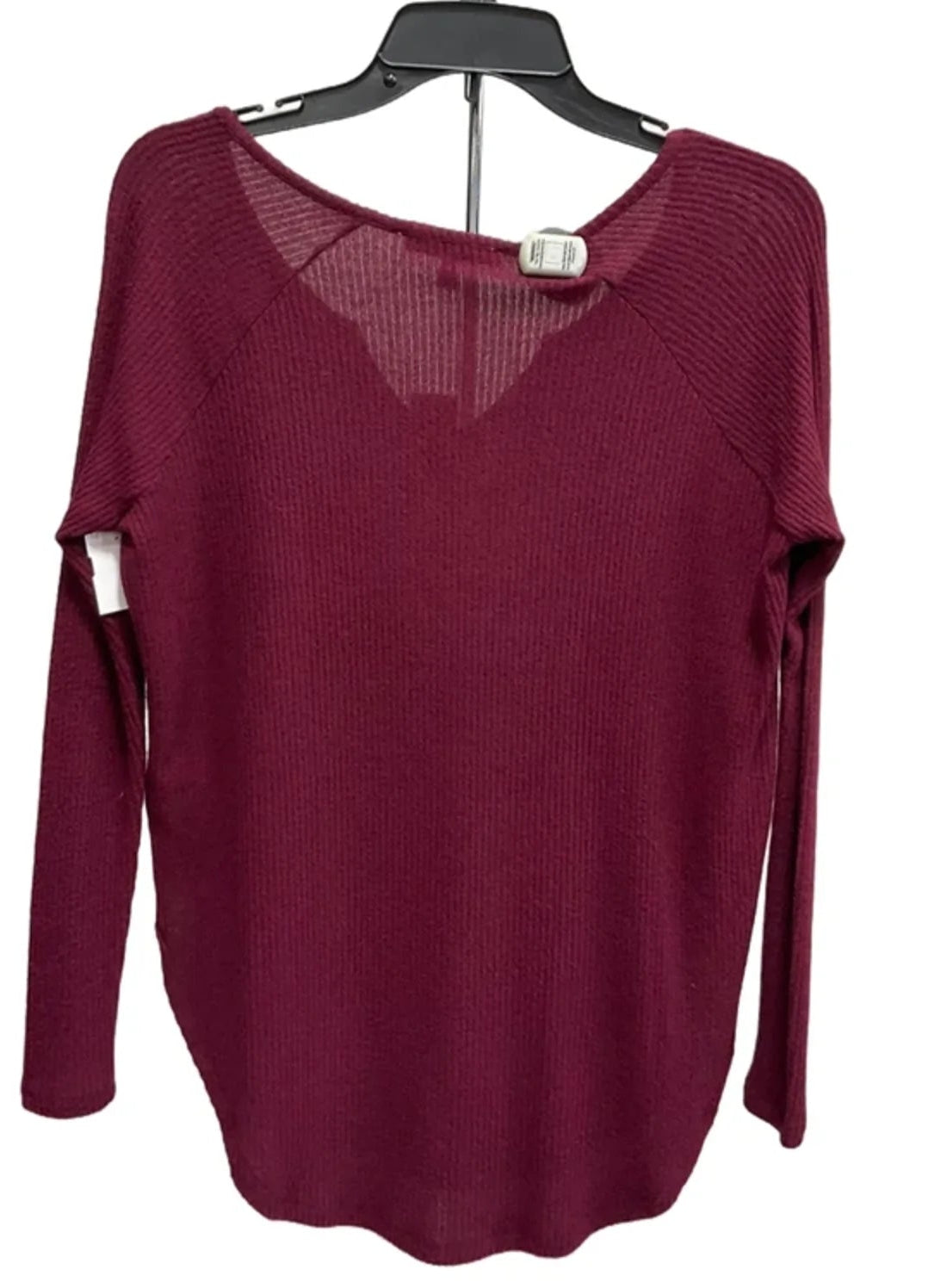 Top Long Sleeve By Express In Maroon, Size: Xs
