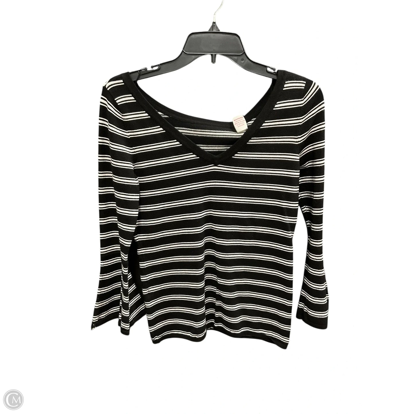 Top Long Sleeve By White House Black Market In Striped Pattern, Size: S