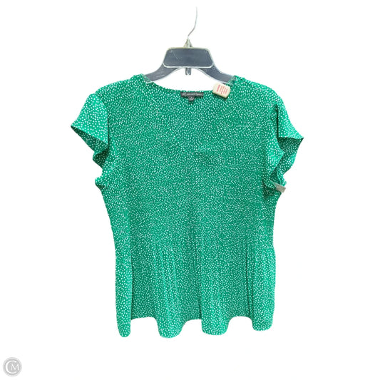Top Short Sleeve By Adrianna Papell In Green, Size: S