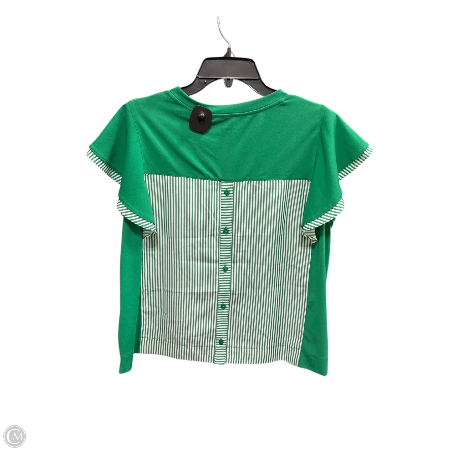 Top Short Sleeve By Adrianna Papell In Green, Size: M