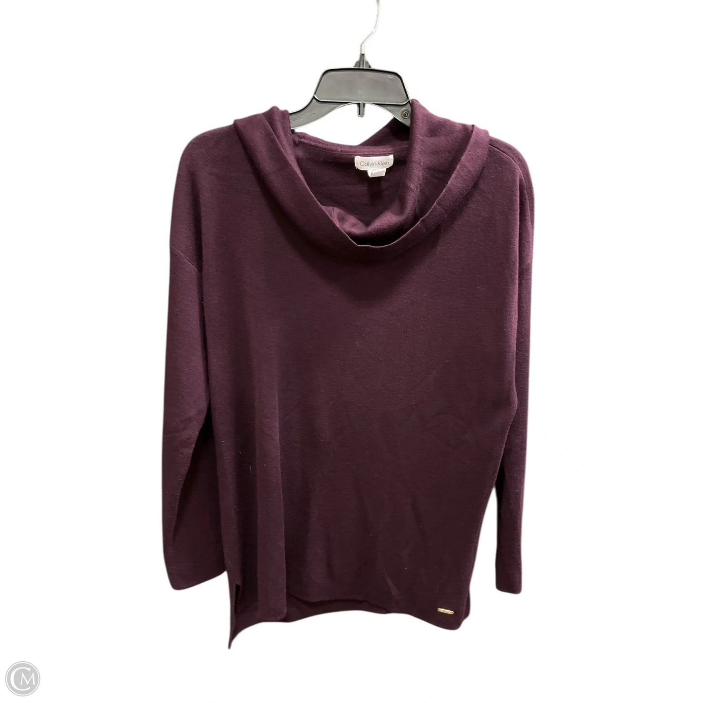 Top Long Sleeve By Calvin Klein In Purple, Size: M