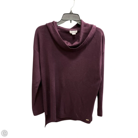 Top Long Sleeve By Calvin Klein In Purple, Size: M