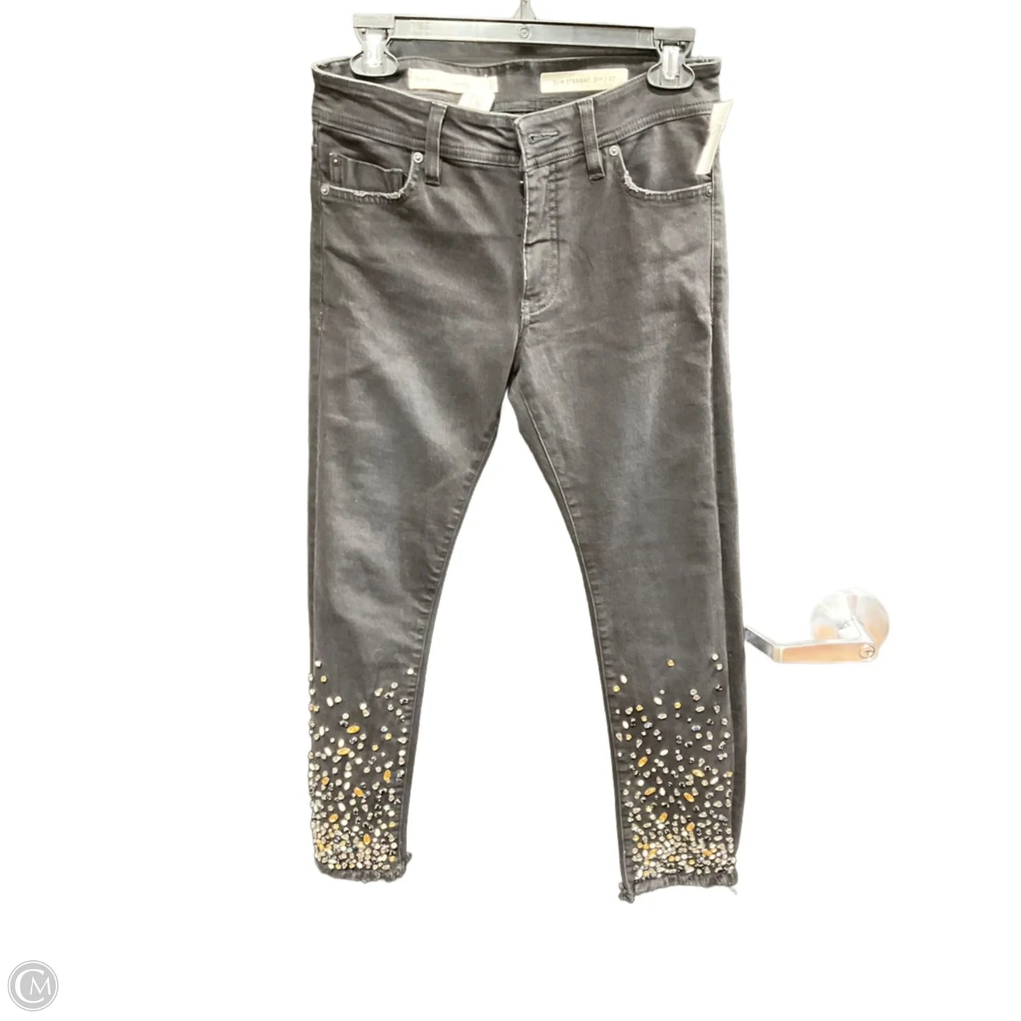 Jeans Straight By Pilcro In Black Denim, Size: 4