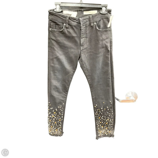 Jeans Straight By Pilcro In Black Denim, Size: 4