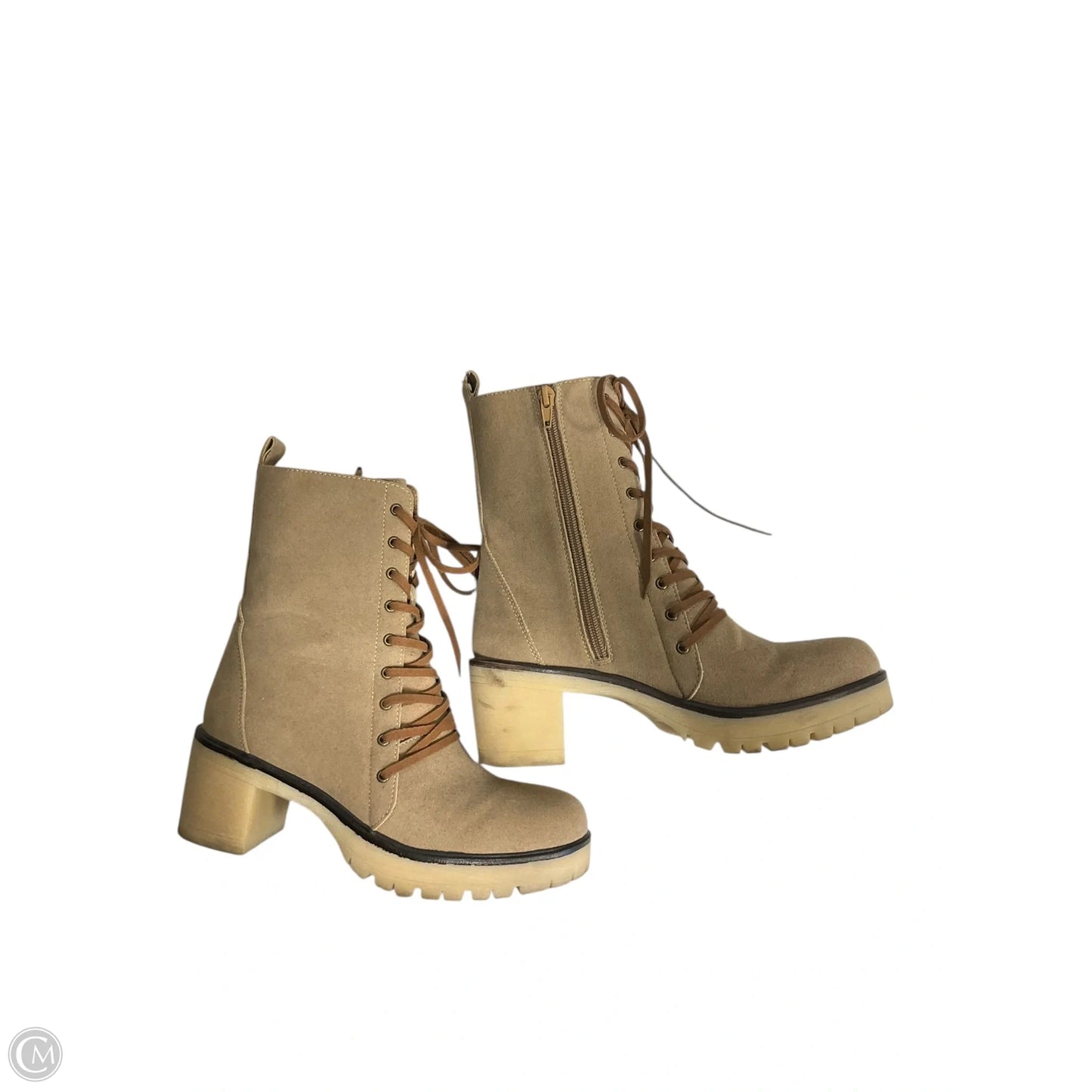 Boots Combat By Vici In Tan, Size: 7.5