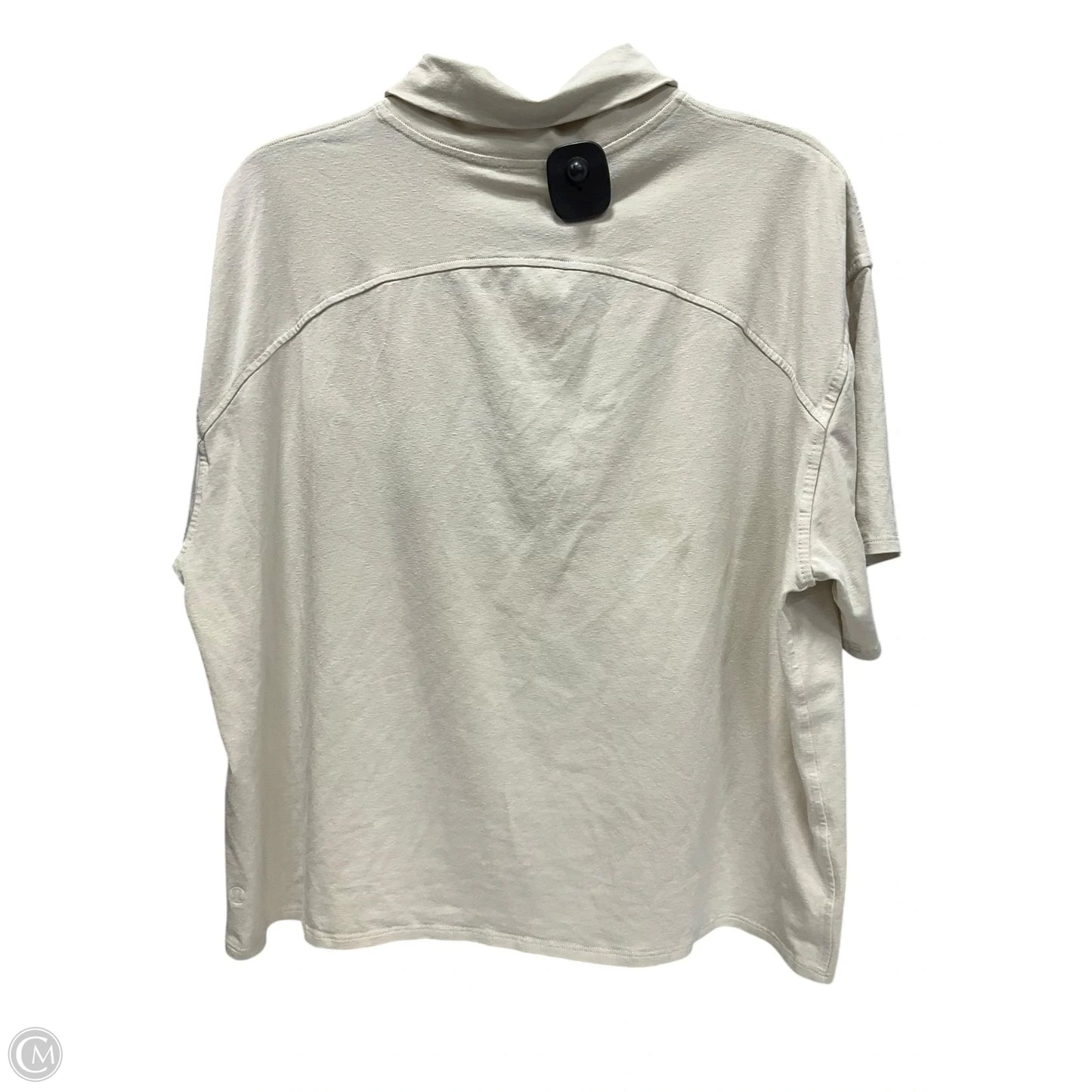 Athletic Top Short Sleeve By Lululemon In Beige, Size: 12
