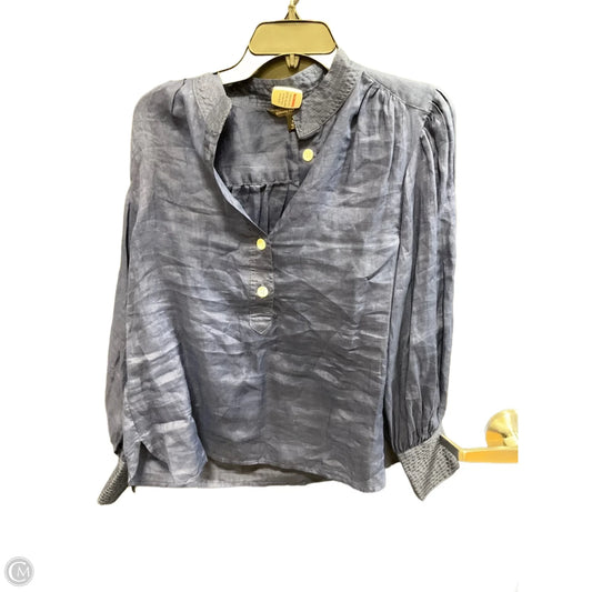 Top Long Sleeve By Banana Republic In Blue, Size: S