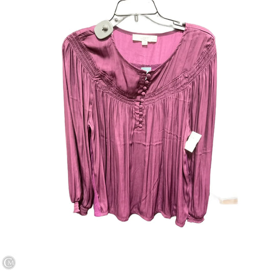 Top Long Sleeve By Loft In Purple, Size: Lp