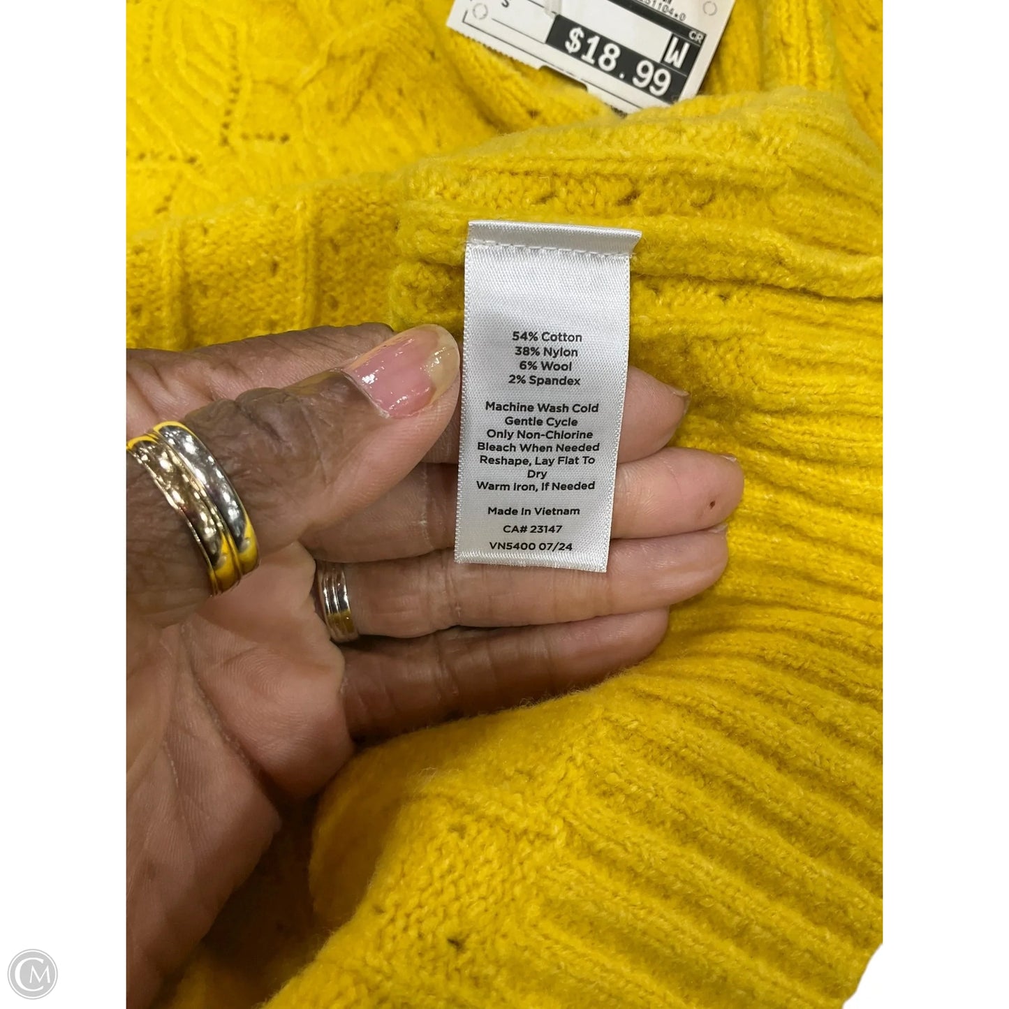 Sweater By Talbots In Yellow, Size: S