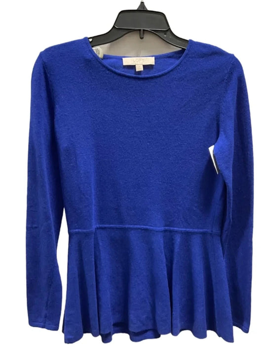 Top Long Sleeve By Loft In Blue, Size: S
