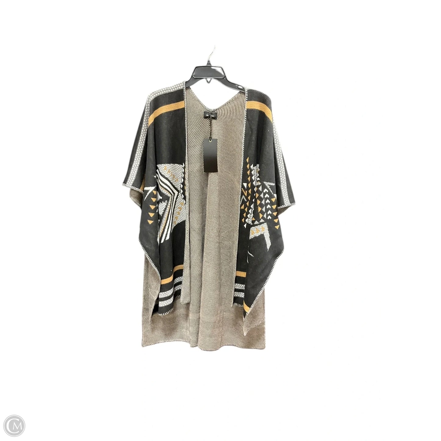 Poncho By Driftwood In Black & Tan, Size: Osfm